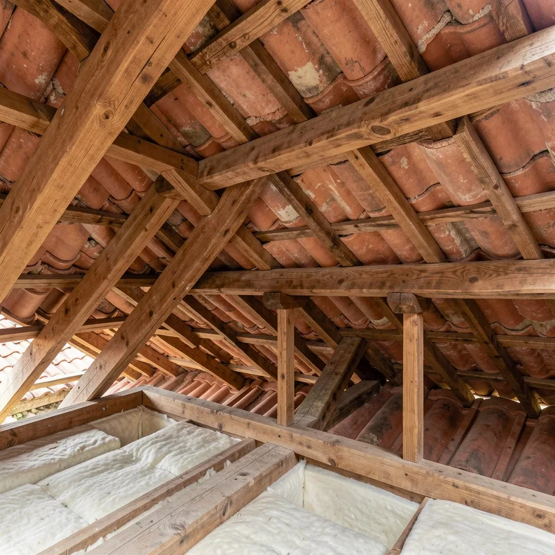 Combles en cours d&rsquo;aménagement avec plancher et isolation à Lyon